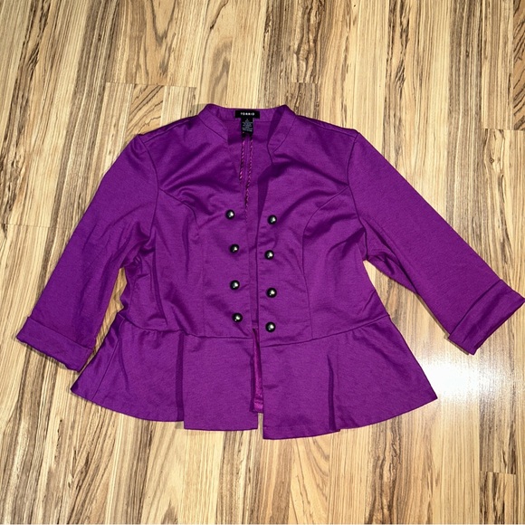 torrid Jackets & Blazers - Torrid Womens Blazer Plus Size 2X ￼Purple Open Front Long Sleeve Jacket